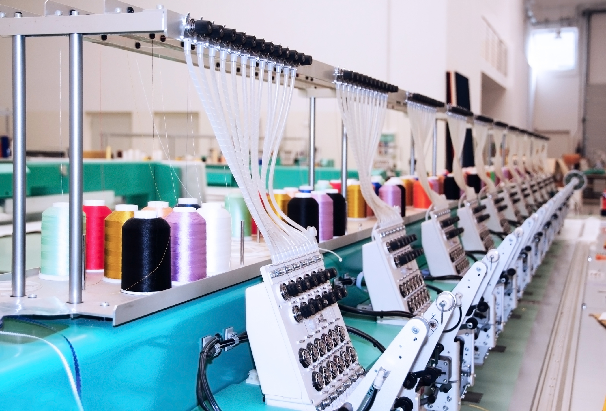 Commercial embroidery machines