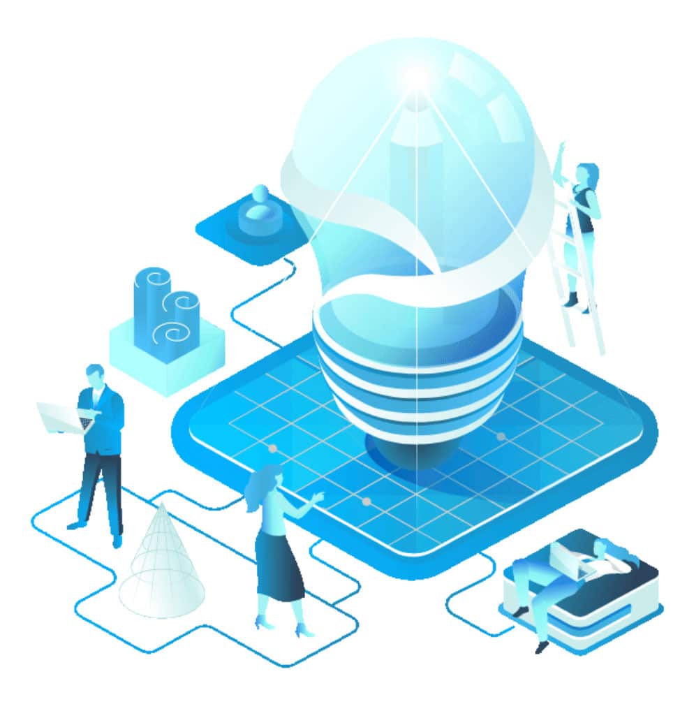 Digital creative process illustration