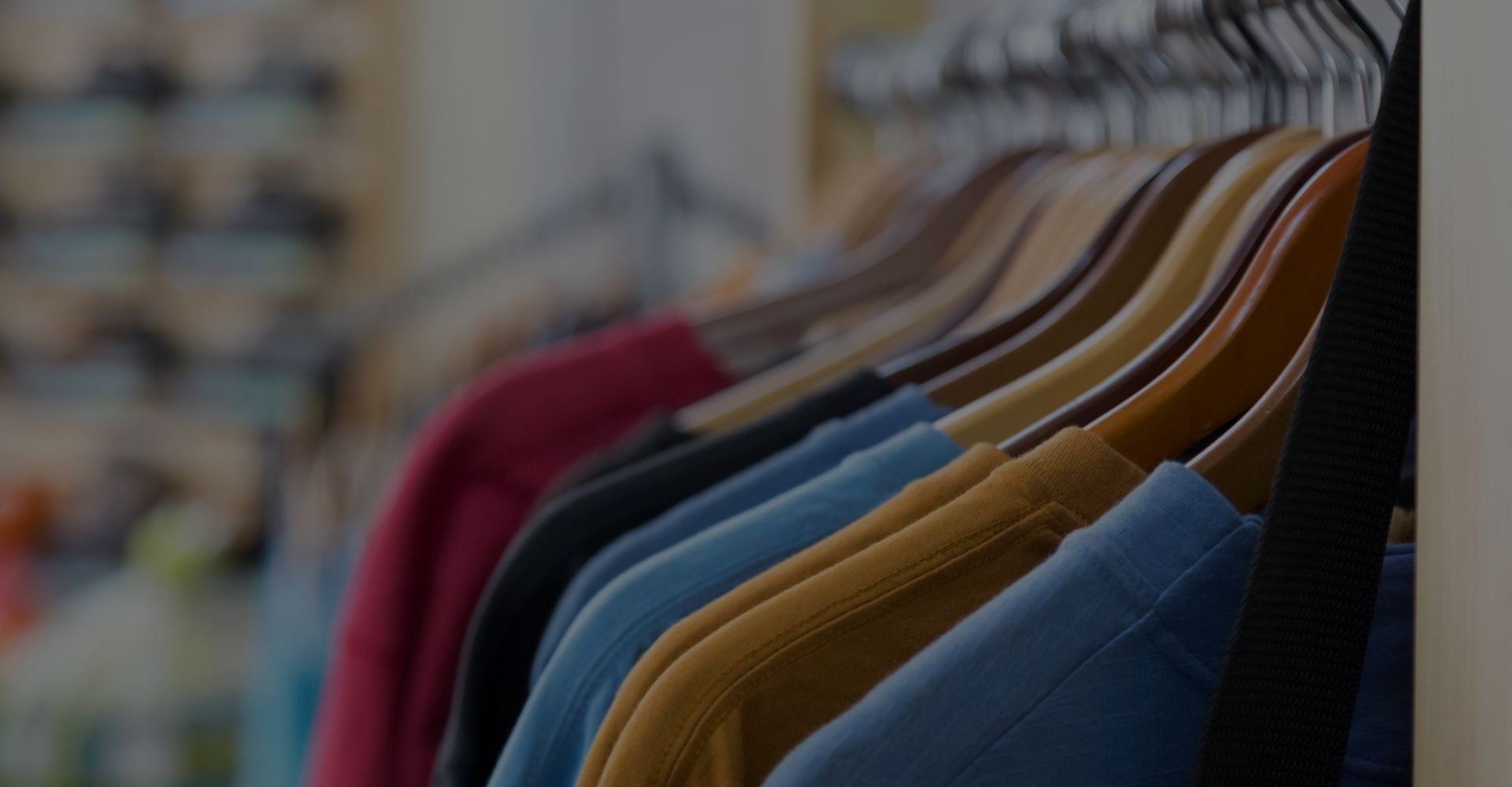 Custom apparel garments displayed